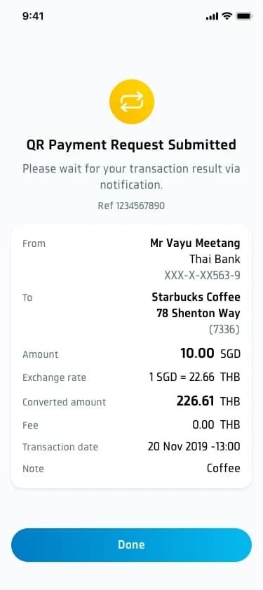 Payment confirmation design before usability testing