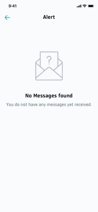 Empty notification inbox state